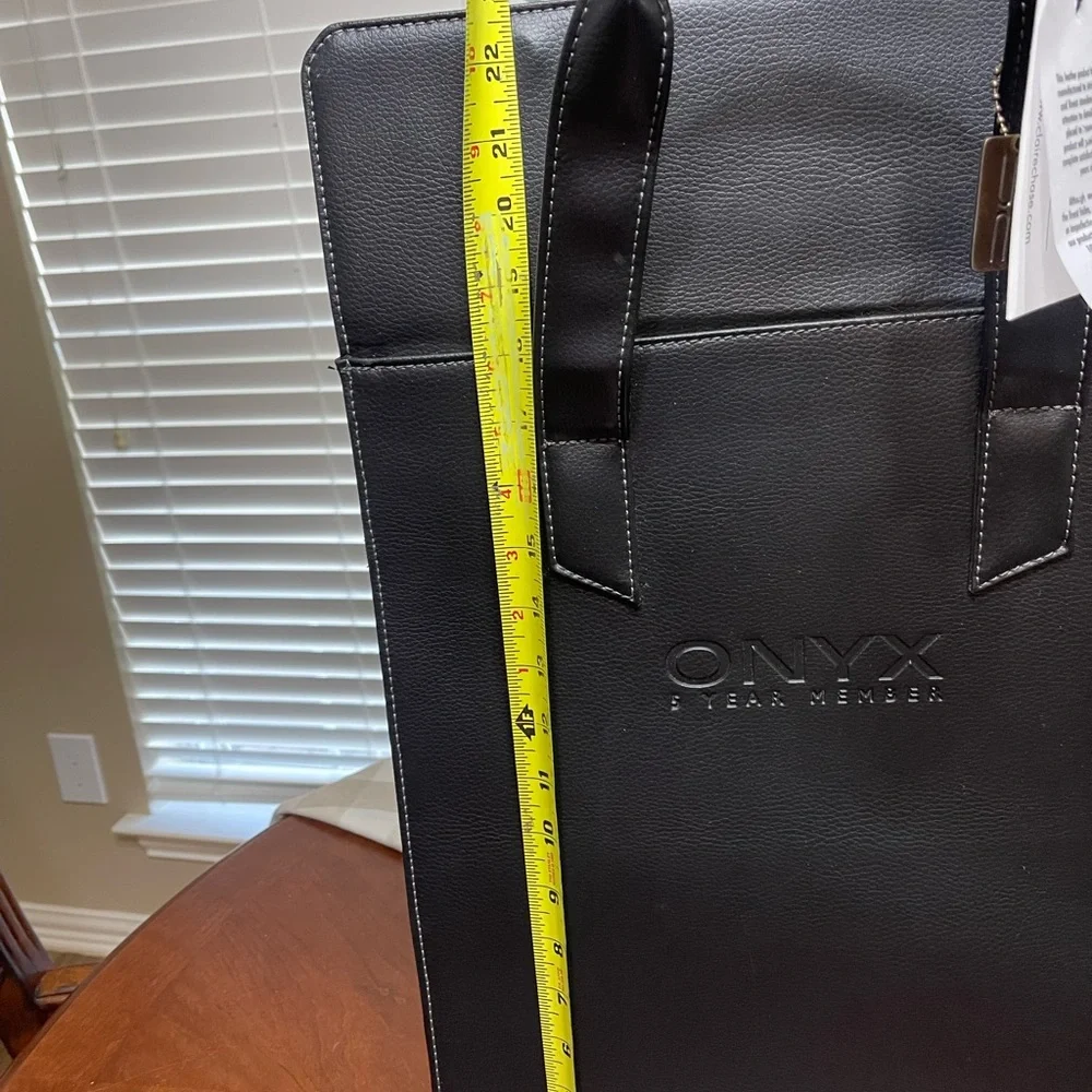 Claire Chase Leather briefcase vertical tote